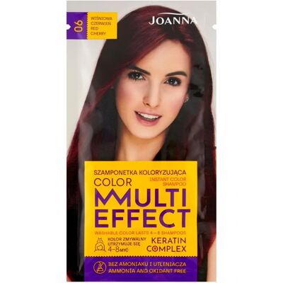 Joanna Malli 06 Kirsikkainen Punainen Multi Effect Color Shampoo - Väri Sampoo Joanna Malli 06 Kirsikkainen Punainen Multi Effect Color Shampoo - Väri Sampoo