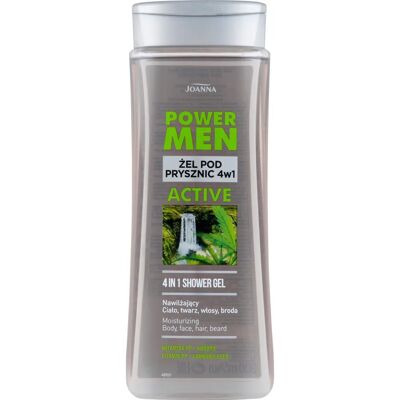 Joanna Power Men Active Gel Douche 4-en-1 - Type de Produit - Publicité Joanna Power Men Active Gel Douche 4-en-1 - Type de Produit - Publicité