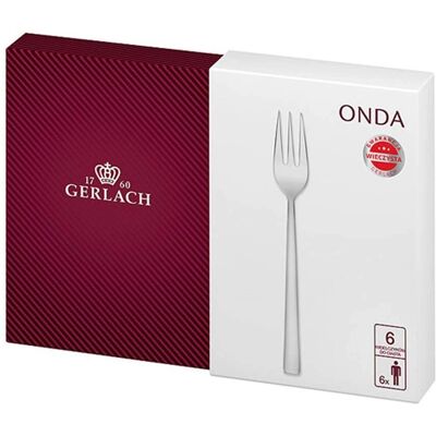 Ensemble de 6 fourchettes à gâteau Gerlach Onda Ensemble de 6 fourchettes à gâteau Gerlach Onda