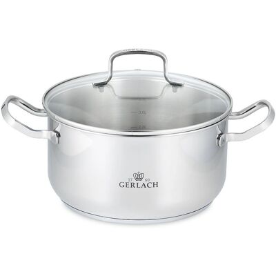 Gerlach 24cm Stainless Steel Cookware Set - Induction Compatible Gerlach 24cm Stainless Steel Cookware Set - Induction Compatible