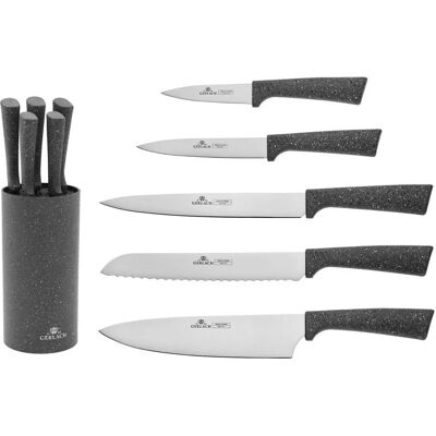 Gerlach Modelo 5-pzs. BLOQUE Juego de cuchillos de cocina - Tipo de cocina Gerlach Modelo 5-pzs. BLOQUE Juego de cuchillos de cocina - Tipo de cocina