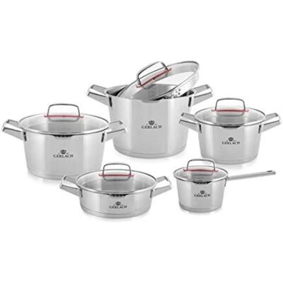 Ensemble de 10 pièces Gerlach Superior - Compatible induction Ensemble de 10 pièces Gerlach Superior - Compatible induction