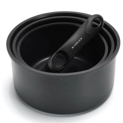 Ensemble de casseroles Gerlach - 16/18/20cm - Noir Ensemble de casseroles Gerlach - 16/18/20cm - Noir