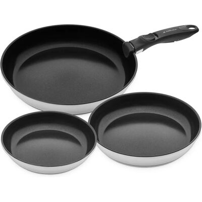 Gerlach Smart Steel Pfannen-Set 20/24/28cm - Kochgeschirr-Set Gerlach Smart Steel Pfannen-Set 20/24/28cm - Kochgeschirr-Set