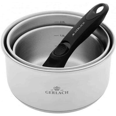 Ensemble de Casseroles Smart Steel Gerlach - Compatible induction Ensemble de Casseroles Smart Steel Gerlach - Compatible induction