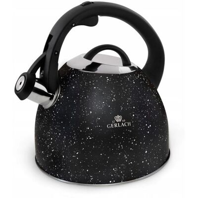 Gerlach GRANITEX Wasserkocher - 2,8L - Schwarz - Edelstahl - Modernes Finish Gerlach GRANITEX Wasserkocher - 2,8L - Schwarz - Edelstahl - Modernes Finish