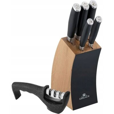 Gerlach Deco Black Messerset - Küchenmesser mit Block Gerlach Deco Black Messerset - Küchenmesser mit Block