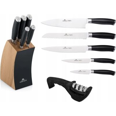 Juego de cuchillos Gerlach Deco Black - Juego con bloque de madera Juego de cuchillos Gerlach Deco Black - Juego con bloque de madera