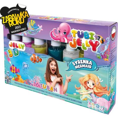 Tuban Knutselspel - Tubi Jelly Set, 6 Kleuren - Zeemeermin Tuban Knutselspel - Tubi Jelly Set, 6 Kleuren - Zeemeermin