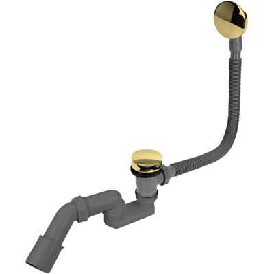 Drain de baignoire en or avec siphon flexible Tycner - Publicité Drain de baignoire en or avec siphon flexible Tycner - Publicité