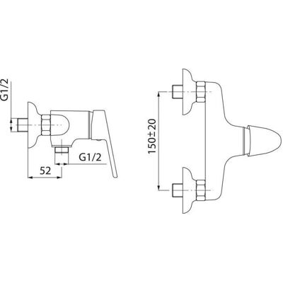 Novaservis - Modelo 71060 - Grifo de ducha cromado Novaservis - Modelo 71060 - Grifo de ducha cromado