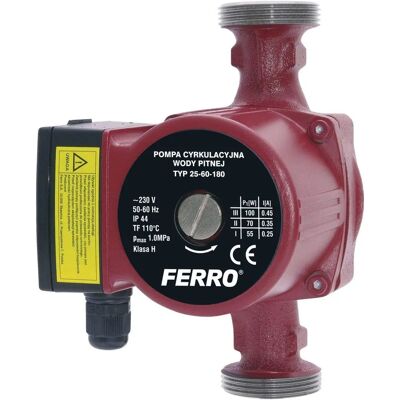 FERRON Umwälzpumpe - 25-60/180mm - 0,2-4,5 m³/h FERRON Umwälzpumpe - 25-60/180mm - 0,2-4,5 m³/h