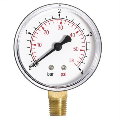 Ferro - 60mm 1.6-10BAR - 1/4" BSP - Inserzione laterale - Gauge Ferro - 60mm 1.6-10BAR - 1/4" BSP - Inserzione laterale - Gauge