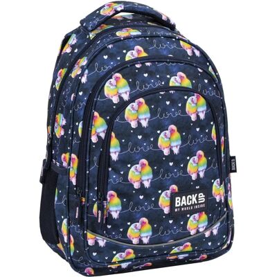 Derform Plecak Love - Plecak Szkolny 26L, Wodoodporny, Wielokolorowy Derform Plecak Love - Plecak Szkolny 26L, Wodoodporny, Wielokolorowy