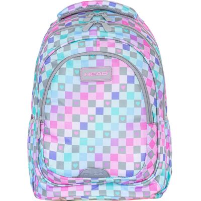 No Name - AB330 - Head Checkered Hearts - Dwukomorowy - Plecak No Name - AB330 - Head Checkered Hearts - Dwukomorowy - Plecak