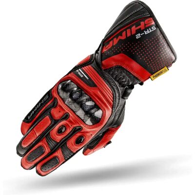 Luvas de moto Shima STR-2 - Preto Vermelho Esportivo Luvas de moto Shima STR-2 - Preto Vermelho Esportivo