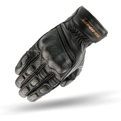Motocyklové rukavice Shima Aviator - Vintage styl, Černá, Předklenuté, TouchTip Motocyklové rukavice Shima Aviator - Vintage styl, Černá, Předklenuté, TouchTip