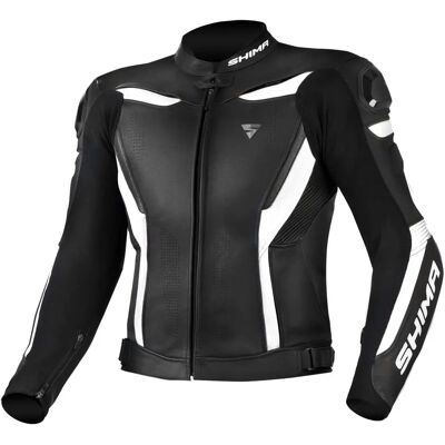 Chaqueta de cuero para motocicleta Shima Chase - Negro, Blanco, Talla 50 - Chaqueta de cuero para motocicleta Chaqueta de cuero para motocicleta Shima Chase - Negro, Blanco, Talla 50 - Chaqueta de cuero para motocicleta