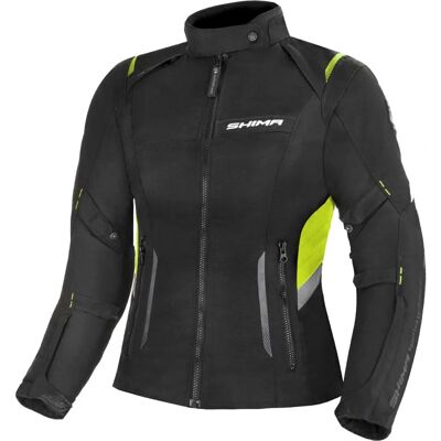 Veste textile imperméable pour femmes Shima - Noir Jaune - Veste textile moto Veste textile imperméable pour femmes Shima - Noir Jaune - Veste textile moto