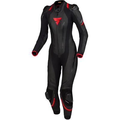 Combinaison en cuir moto femme Shima Miura RS Noir Rouge - Combinaison moto - Publicité Combinaison en cuir moto femme Shima Miura RS Noir Rouge - Combinaison moto - Publicité