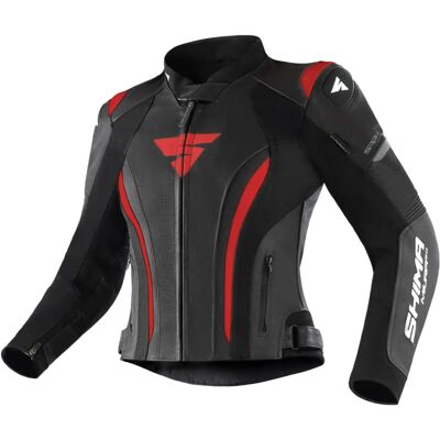Shima Miura 20 Leder Motorradjacke - Schwarz Rot - Motorradjacke Shima Miura 20 Leder Motorradjacke - Schwarz Rot - Motorradjacke