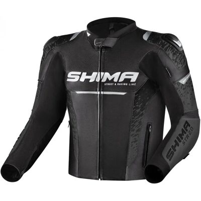 Shima STR 2.0 Motorrad Lederjacke - Schwarz - Unisex Shima STR 2.0 Motorrad Lederjacke - Schwarz - Unisex