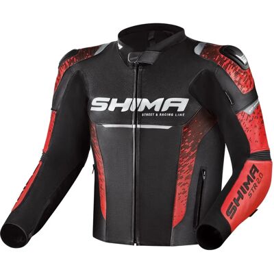 Shima 2.0 Motorradlederjacke - Schwarz Rot - Unisex Shima 2.0 Motorradlederjacke - Schwarz Rot - Unisex