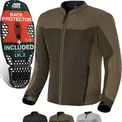 Shima Brown Motorcycle Textile Jacket - CE Level 2 Protectors Shima Brown Motorcycle Textile Jacket - CE Level 2 Protectors
