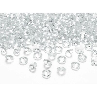 PartyDeco Diamantové Konfety - Dekorace - Průhledné - 12 mm PartyDeco Diamantové Konfety - Dekorace - Průhledné - 12 mm