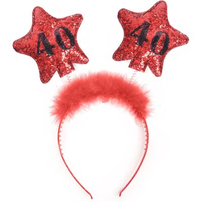 Bandeau Pricenet avec étoiles - Bandeau, fourrure, 40 étoiles, rouge - Publicité Bandeau Pricenet avec étoiles - Bandeau, fourrure, 40 étoiles, rouge - Publicité