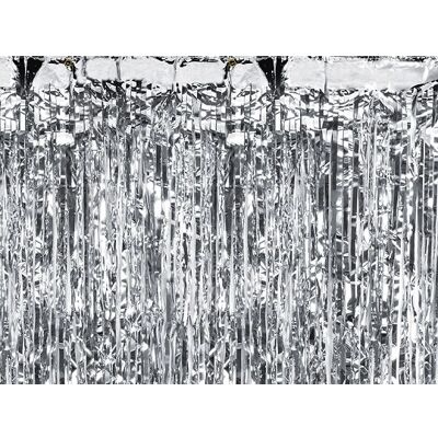 PartyDeco Silber Folien Vorhang - Hochzeitsfoto-Hintergrund PartyDeco Silber Folien Vorhang - Hochzeitsfoto-Hintergrund