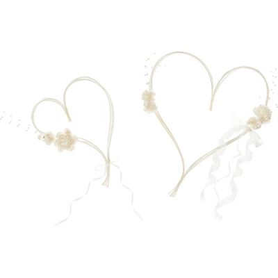 PartyDeco Hochzeitsauto Herzen - Rattan 2 Stück PartyDeco Hochzeitsauto Herzen - Rattan 2 Stück
