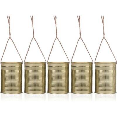 Zlaté dekorativní sklenice Pricenet - 10 x 7 cm - Sada 5 Zlaté dekorativní sklenice Pricenet - 10 x 7 cm - Sada 5