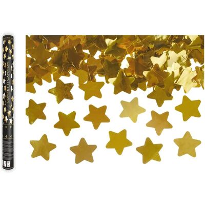 PARTYDECO 40cm Goldene Stern-Konfettikanone PARTYDECO 40cm Goldene Stern-Konfettikanone