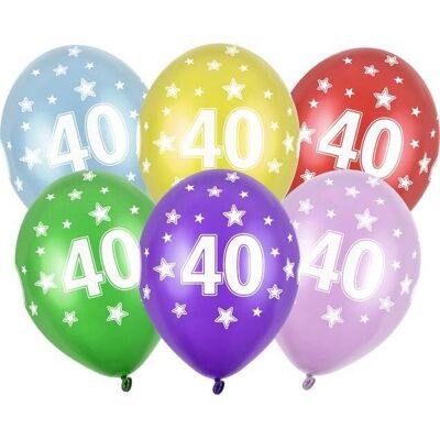Pricenet Ballonsatz - 30cm Metallic Mix zum 40. Geburtstag Pricenet Ballonsatz - 30cm Metallic Mix zum 40. Geburtstag
