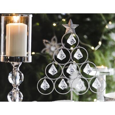 Support à Bougie Beliani Argent en Verre et Métal - 58cm - Support à Bougie - Publicité Support à Bougie Beliani Argent en Verre et Métal - 58cm - Support à Bougie - Publicité