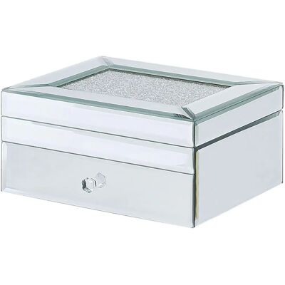 Joyero Plateado Beliani - 17x11x22 Almacenamiento Joyero Plateado Beliani - 17x11x22 Almacenamiento