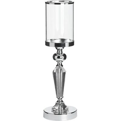 Support de bougie argenté en métal et verre Beliani - Candle Holder - Publicité Support de bougie argenté en métal et verre Beliani - Candle Holder - Publicité