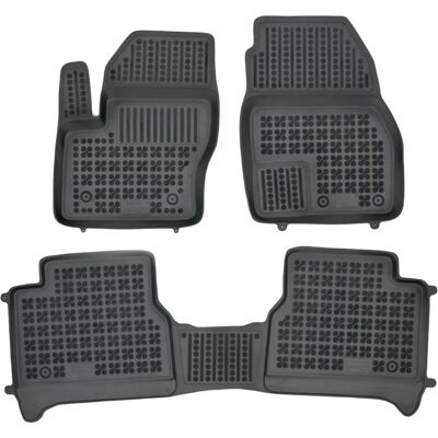 Rezaw-Plast Alfombrillas de goma negras para Ford Transit Connect - Tapetes de suelo Rezaw-Plast Alfombrillas de goma negras para Ford Transit Connect - Tapetes de suelo