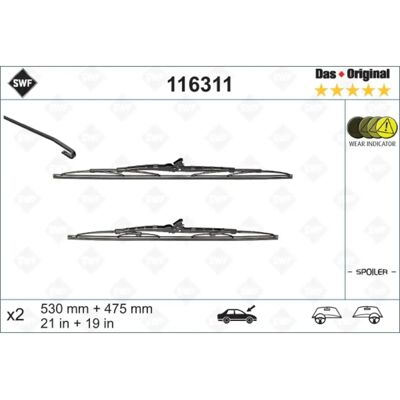 SWF - 116311 - 530/475mm - Avant - 2 Pièces SWF - 116311 - 530/475mm - Avant - 2 Pièces