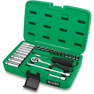 Jeu de clés à douille TOPTUL 1/4'' 24 pièces Jeu de clés à douille TOPTUL 1/4'' 24 pièces