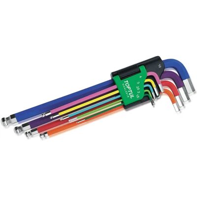 Ensemble de clés hexagonales TOPTUL - 9 pcs 1.5-10mm Ensemble de clés hexagonales TOPTUL - 9 pcs 1.5-10mm