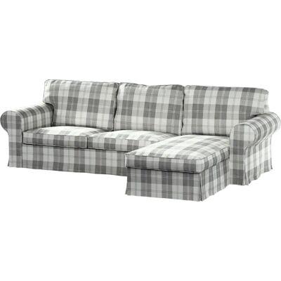 DEKORIA - Ektorp 2-Sitzer - Grau kariert - Sofa-Bezug DEKORIA - Ektorp 2-Sitzer - Grau kariert - Sofa-Bezug
