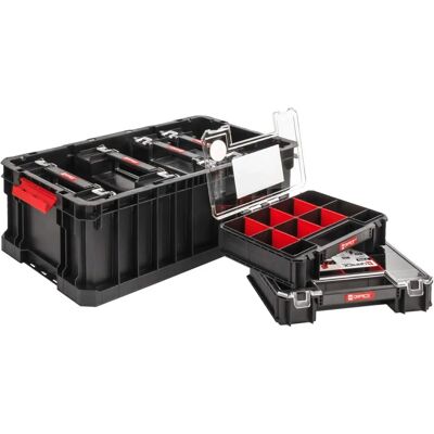 Qbrick System Dwa Zestawy Skrzynek Narzędziowych 200 + 6 Organizer - System Magazynowania Qbrick System Dwa Zestawy Skrzynek Narzędziowych 200 + 6 Organizer - System Magazynowania