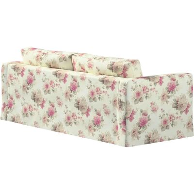 Dekoria Bezug für Karlstad 3er-Sofa - Rosa Beige Blumen Dekoria Bezug für Karlstad 3er-Sofa - Rosa Beige Blumen