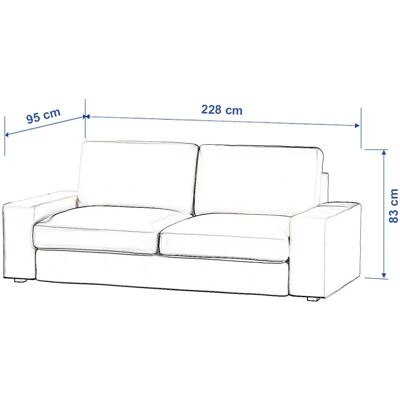 Dekoria - Kivik 3-Sitzer - rosa - beige - Sofaüberwurf Dekoria - Kivik 3-Sitzer - rosa - beige - Sofaüberwurf