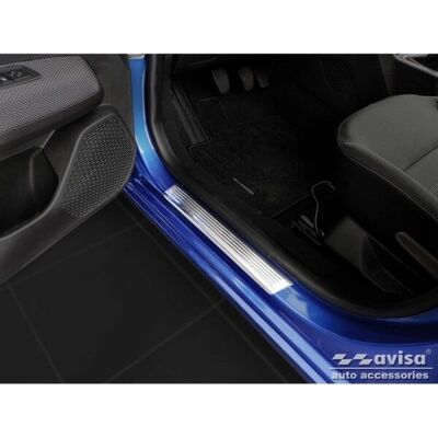 Dorrtrosklar Nerezová ocel pro Dacia Sandero III 2020 - Prahy dveří Dorrtrosklar Nerezová ocel pro Dacia Sandero III 2020 - Prahy dveří
