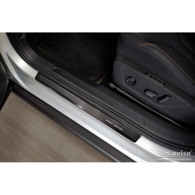 AVISA - Skoda Enyaq iV - Black Inox - Door Sill Protectors AVISA - Skoda Enyaq iV - Black Inox - Door Sill Protectors