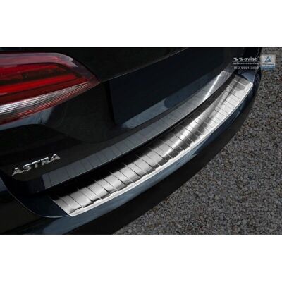 Avisa - Opel Astra K Sportstourer - Acciaio inossidabile - Protezione paraurti posteriore Avisa - Opel Astra K Sportstourer - Acciaio inossidabile - Protezione paraurti posteriore