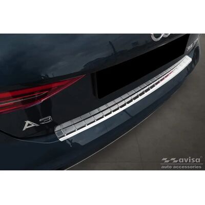 Avisa Protecteur de Pare-chocs Arrière en Inox - Ribs - Pour Audi A3 (8Y) 2020 Avisa Protecteur de Pare-chocs Arrière en Inox - Ribs - Pour Audi A3 (8Y) 2020